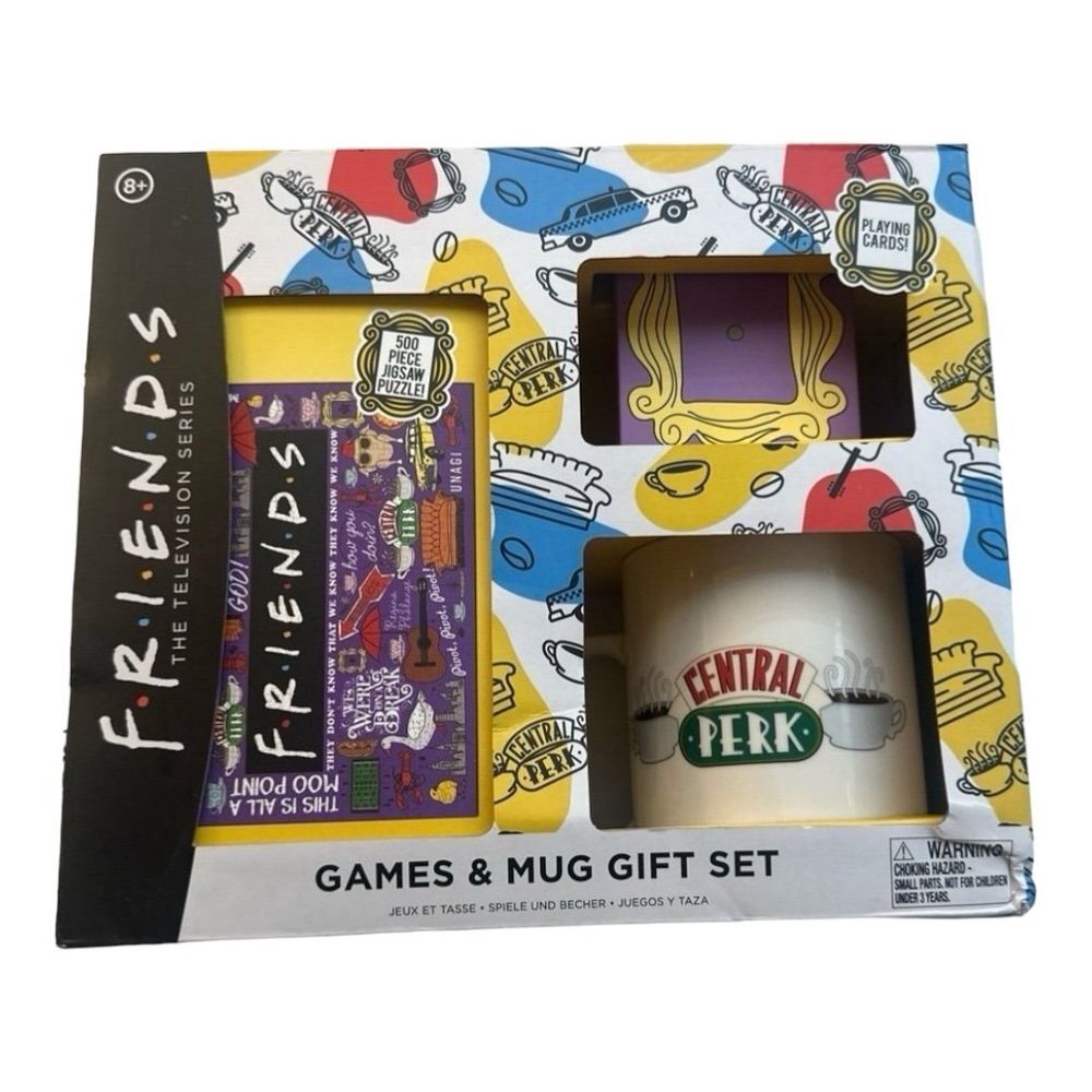 Friends TV Show Games & Mug Gift Set Central Perk‎ Puzzle Playing Cards